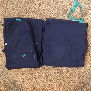 Med Couture Blue Scrub Set